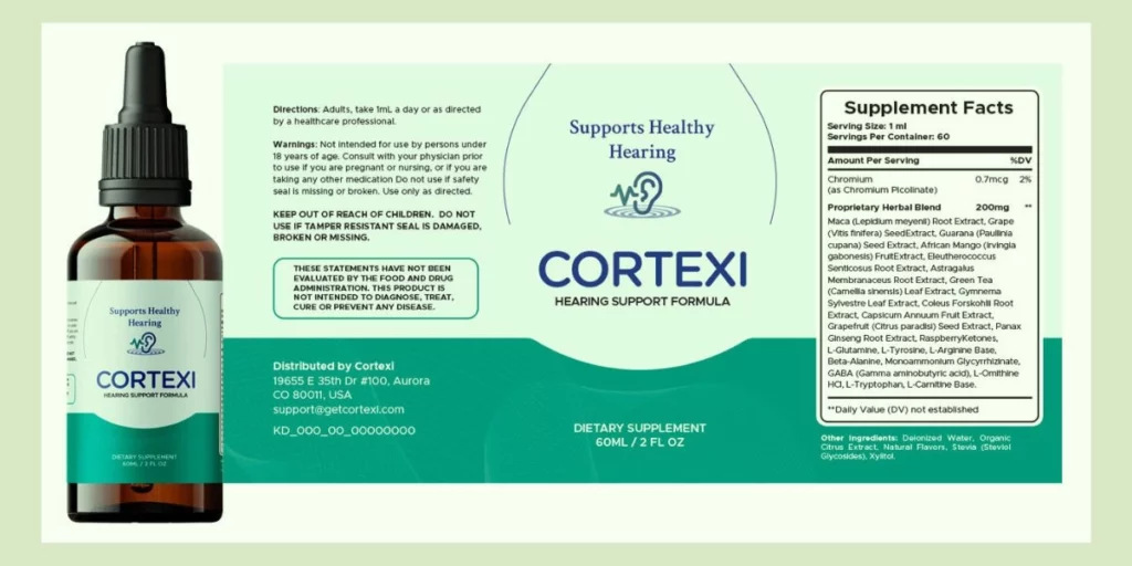 Cortexi Supplement Facts