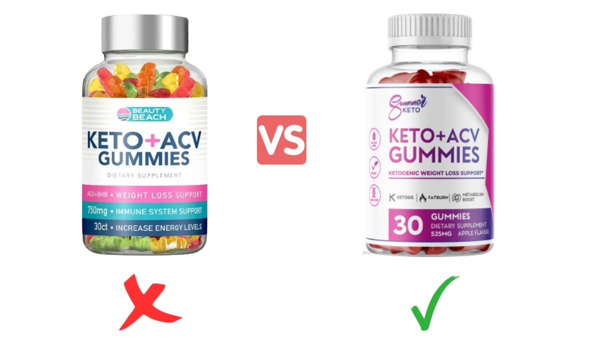 BeautyBeach Keto + ACV Gummies Vs Summer Keto + ACV Gummies