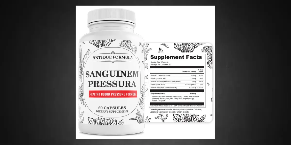 Sanguinem Pressura Supplement Facts
