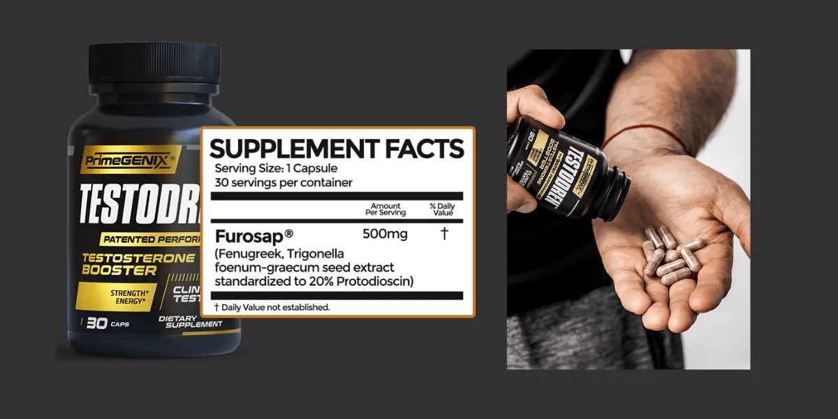 Testodren Supplement Label
