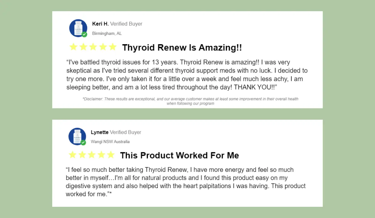 Thyroid Renew Customer Reviews 